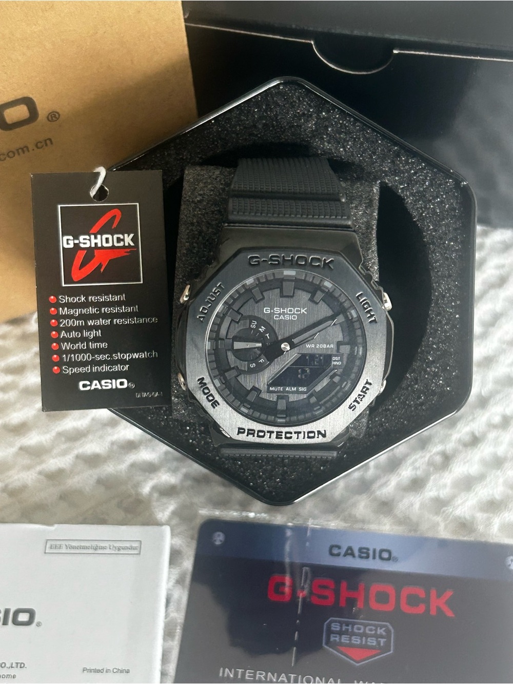 G-Shock Men's All-Black Resin Analog-Digital Watch